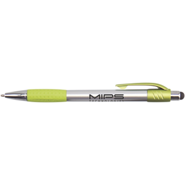 Silver-Chartreuse color option for Premium Pen With Stylus Tip