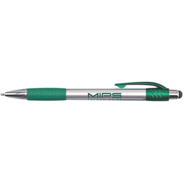 Silver-Green color option for Premium Pen With Stylus Tip