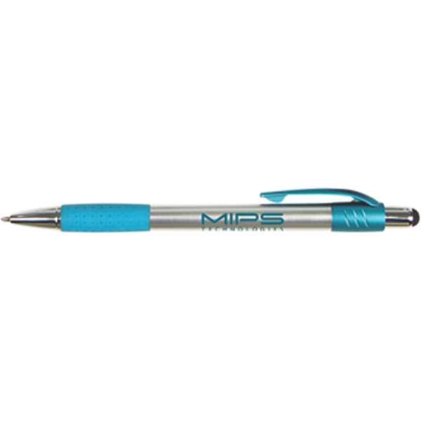 Silver-Light Blue color option for Premium Pen With Stylus Tip