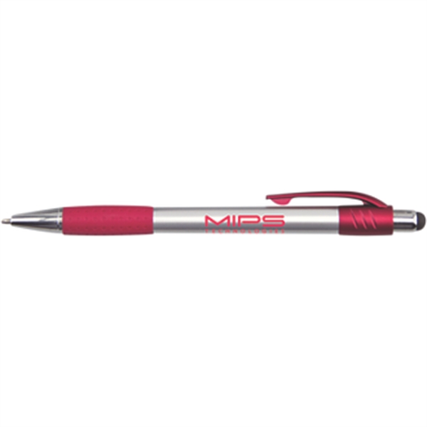 Silver-Red color option for Premium Pen With Stylus Tip