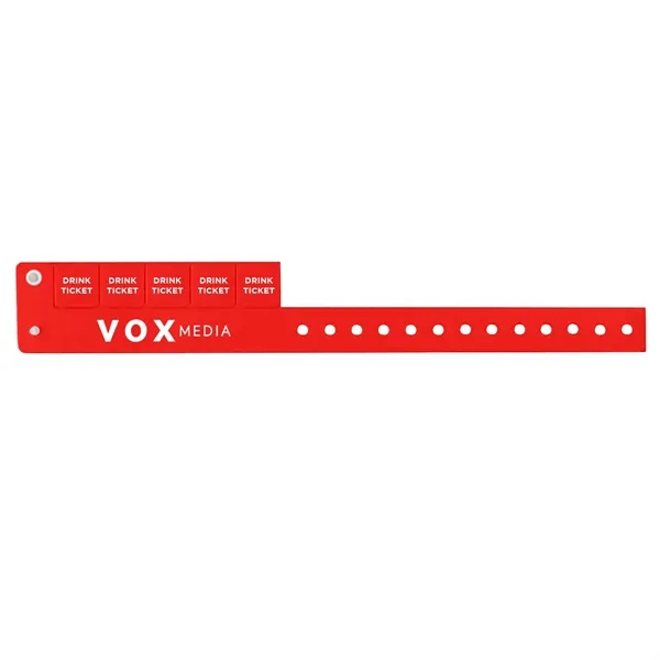 Red color option for 5 Tab Wristbands
