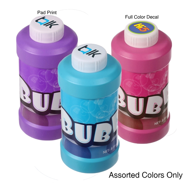 Assorted color option for 8oz Bubbles