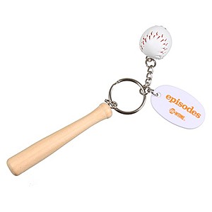 Photo of Baseball & Bat Keychain