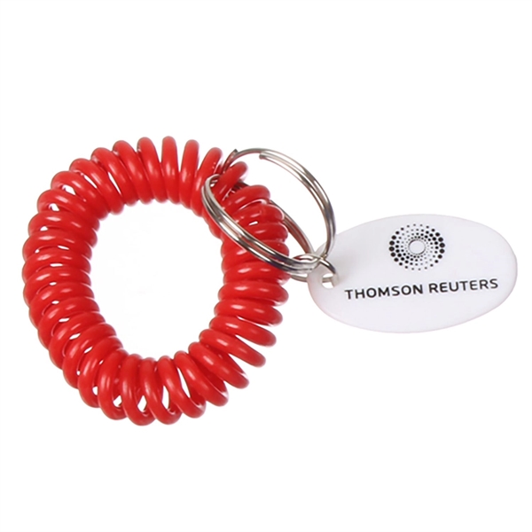 Red color option for Bracelet Coil Keychain