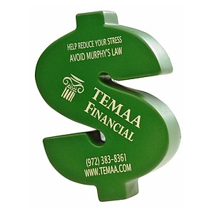 Photo of Dollar Sign Stress Reliever