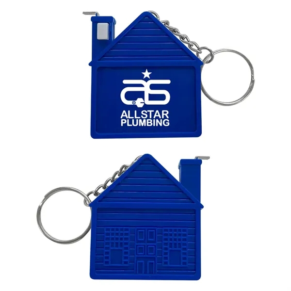 Blue Royal color option for House Tape Measure Keychain