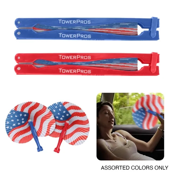 Flag color option for Patriotic Folding Fan