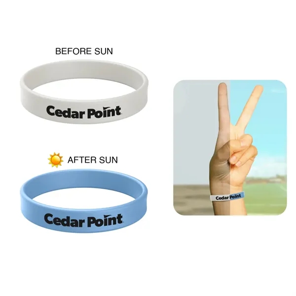 Blue Light color option for Uv Silicone Wristband