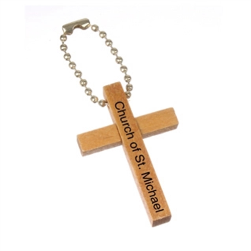 Main photo of Wooden Cross Keychain