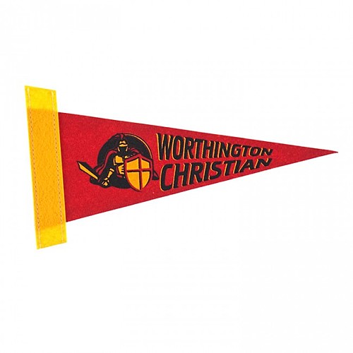 Photo of 4 " X 10" Screen Print White Felt Pennant