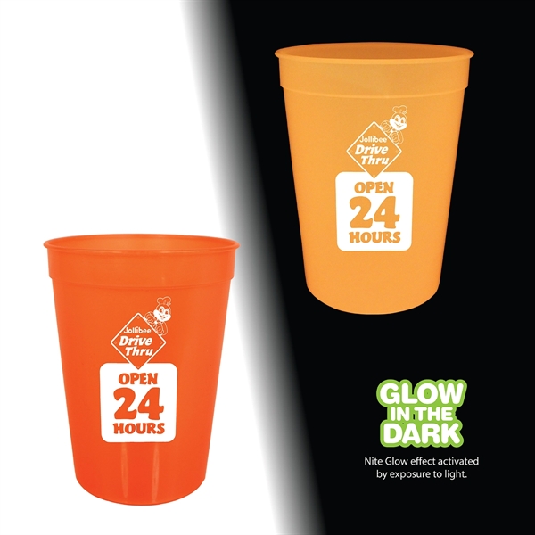 Neon Orange color option for 12 Oz. Nite Glow Stadium Cup