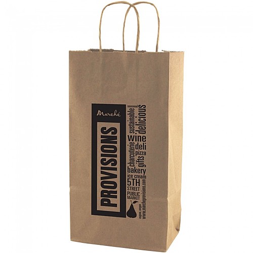 Photo of 50% Recycled Natural Kraft Shopping Bags   6.5" X 12.375"