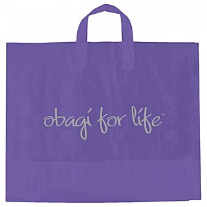 Photo of Color Frosted Soft Loop Handle Bags   16" X 15"