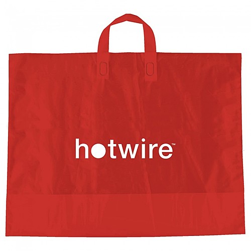 Photo of Color Frosted Soft Loop Handle Bags   22" X 18"