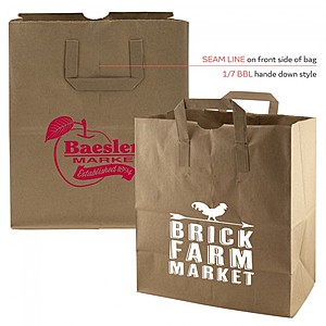 Photo of Flat Handle Paper Bag   12" X 14"