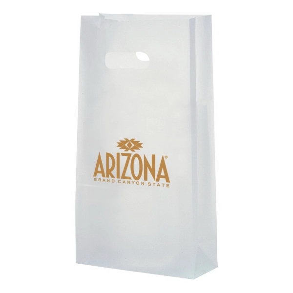Clear color option for Frosted Die Cut Totes   10" X 13"