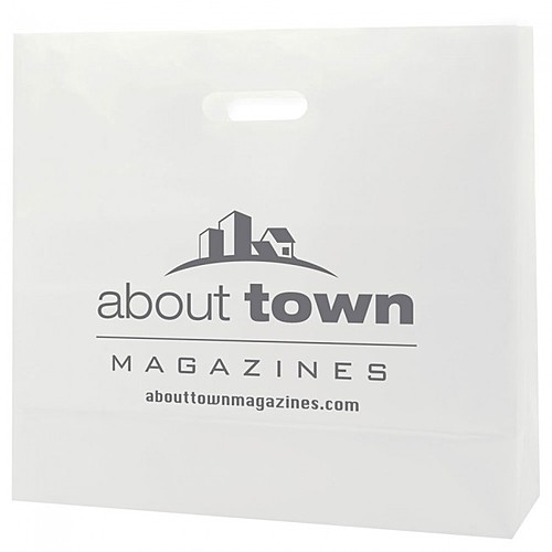 Photo of Frosted Die Cut Totes   16" X 15"
