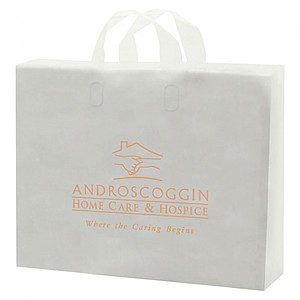 Photo of Frosted Soft Loop Handle Bags   14" X 13"