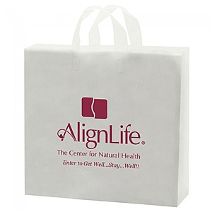 Photo of Frosted Soft Loop Handle Bags   16" X 18"