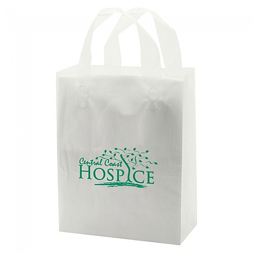 Photo of Frosted Soft Loop Handle Bags 8" X 10"