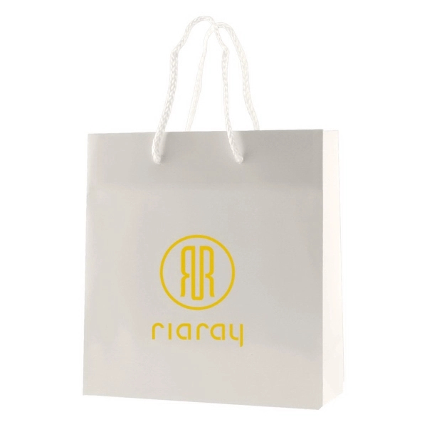 White color option for Gloss Laminated Eurototes   6" X 6.5"