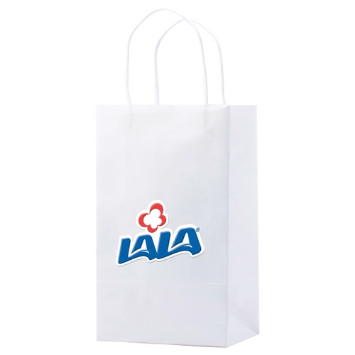 Main photo of White Kraft Shopping Bags   5.25" X 8.5"