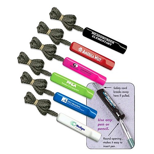 Main photo of Pen Sleeve With Gray Lanyard   Soft Vinyl   Spot Color