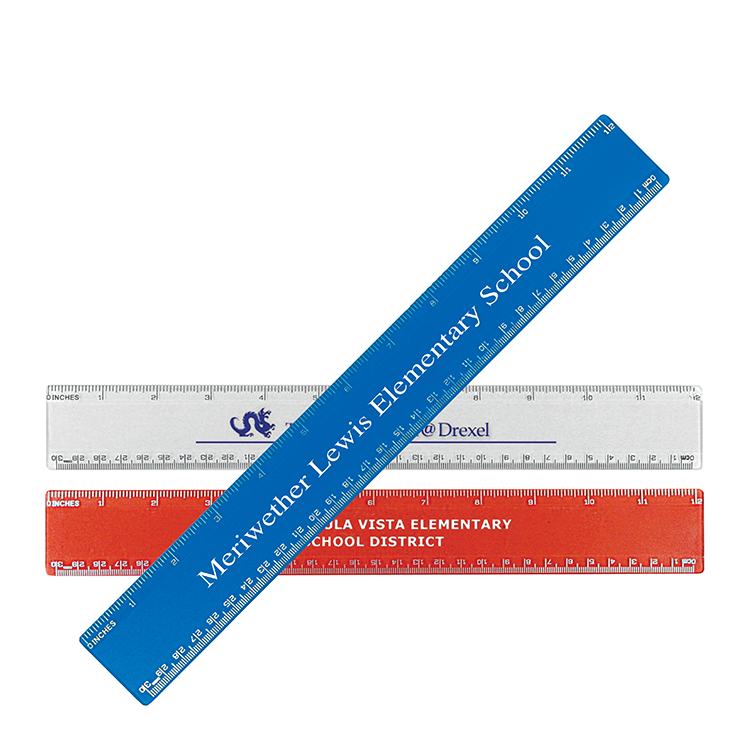 Translucent Frosted White color option for 12" Beveled Plastic Ruler