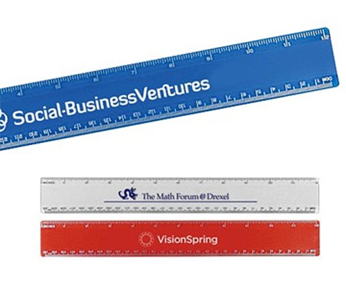 Main photo of 12" Beveled Plastic Ruler