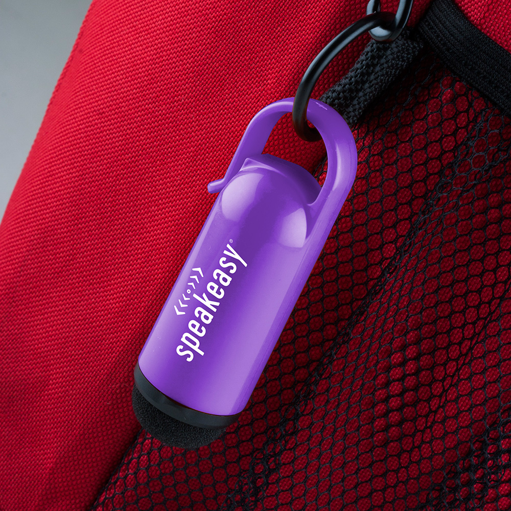 Purple color option for Lautus Carabiner Screen Cleaner