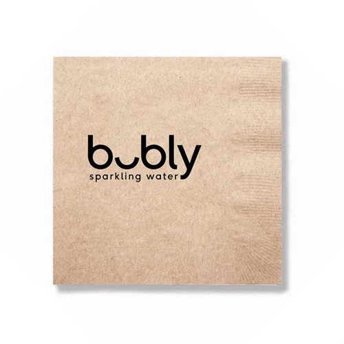 Main photo of 1 Ply Kraft Beverage Napkin
