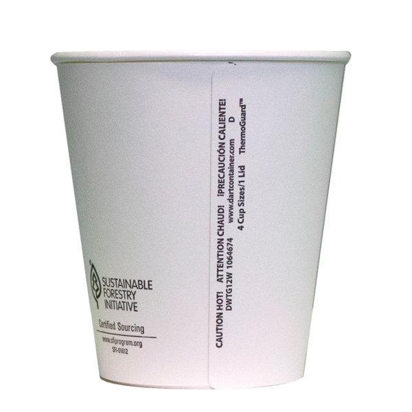 White color option for 12 Oz. Insulated Paper Cup