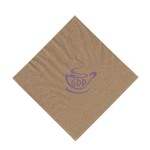 Photo of 2 Ply Kraft Beverage Napkin
