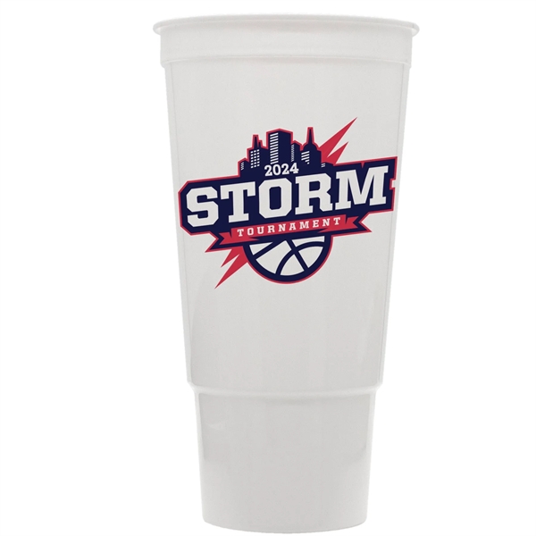 White color option for 32 Oz. Traveler Stadium Cups