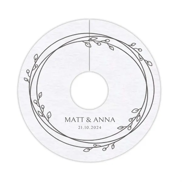 White color option for 40 Pt. 2.75" Wine Tag Coaster