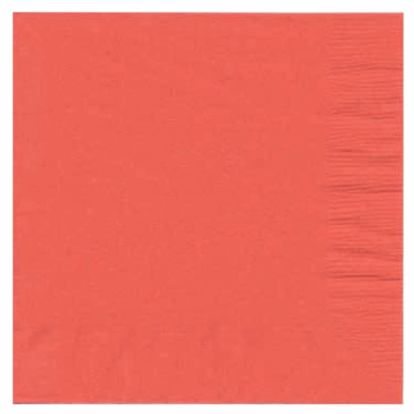 Coral Orange color option for Colored Beverage Napkins