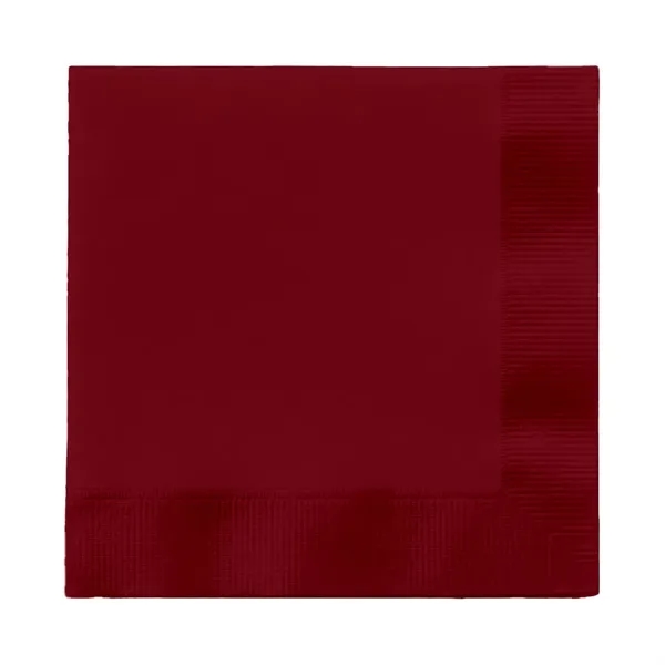 Burgundy Red color option for Colored Dinner Napkins, 1/4 Fold
