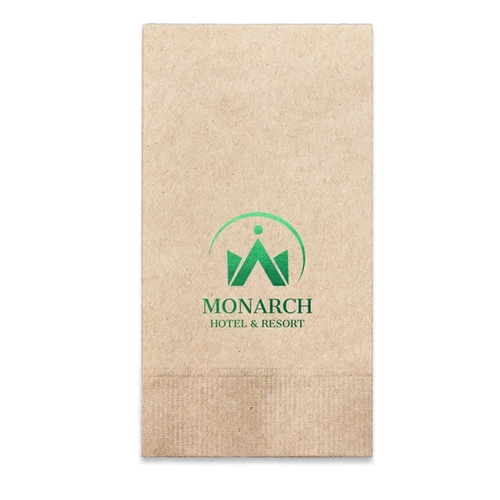 Main photo of Foil Stamped 1 Ply Kraft Dinner Napkin 1/8 Fold