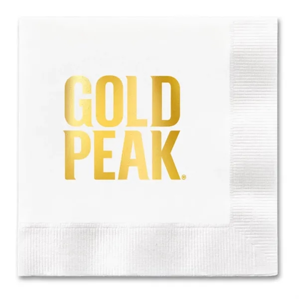 White color option for Foil Stamped 1/4 Fold White Dinner Napkin