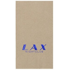 Photo of Foil Stamped 2 Ply Kraft Dinner Napkin 1/8 Fold