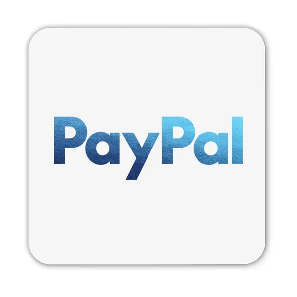 White color option for Foil Stamped 40 Pt., 3.375" Square Coaster