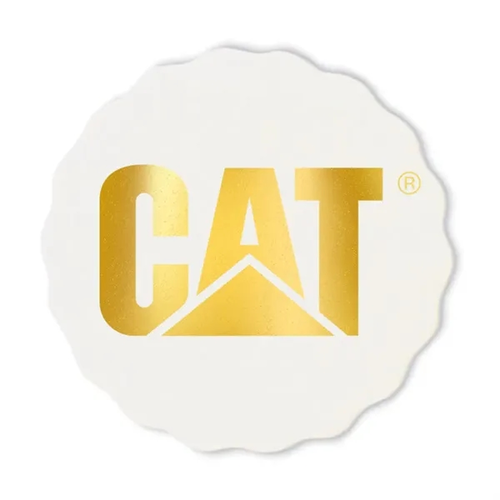 Main photo of Foil Stamped 40 Pt., 3.625" Round Scalloped Coaster