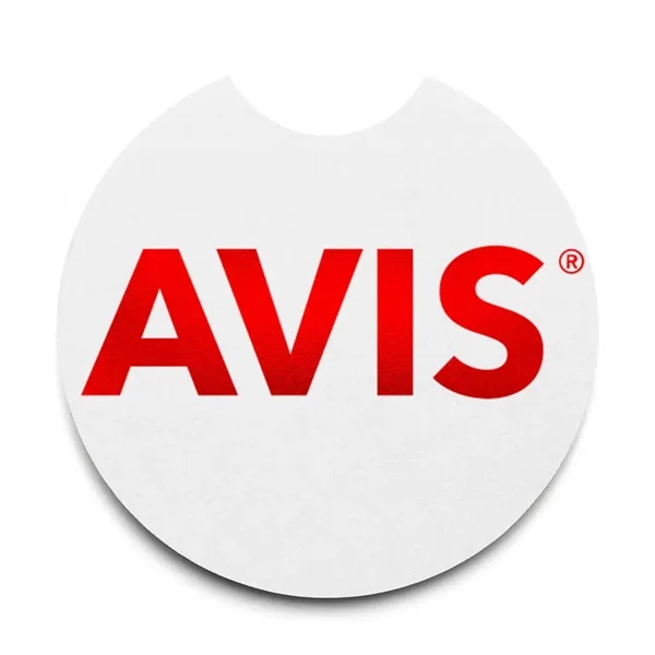 White color option for Foil Stamped 40 Pt., Car Coaster Coaster