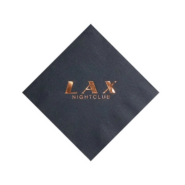 Black color option for Foil Stamped Colored Beverage Napkins