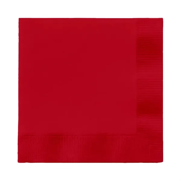 Classic Red color option for Foil Stamped Colored Dinner Napkins, 1/4 Fold
