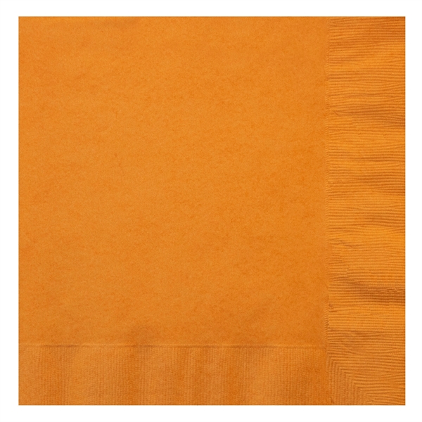 Coral Orange color option for Foil Stamped Colored Dinner Napkins, 1/4 Fold