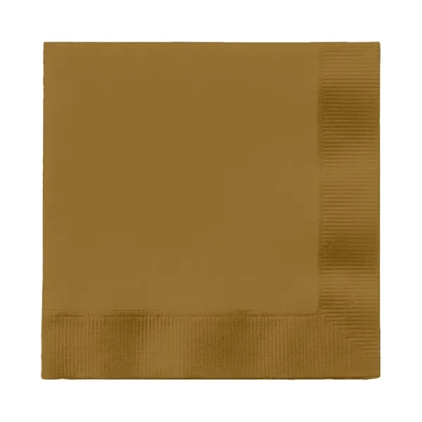 Gold color option for Foil Stamped Colored Dinner Napkins, 1/4 Fold