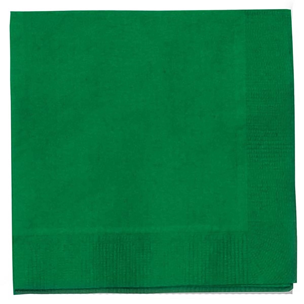 Hunter Green color option for Foil Stamped Colored Dinner Napkins, 1/4 Fold