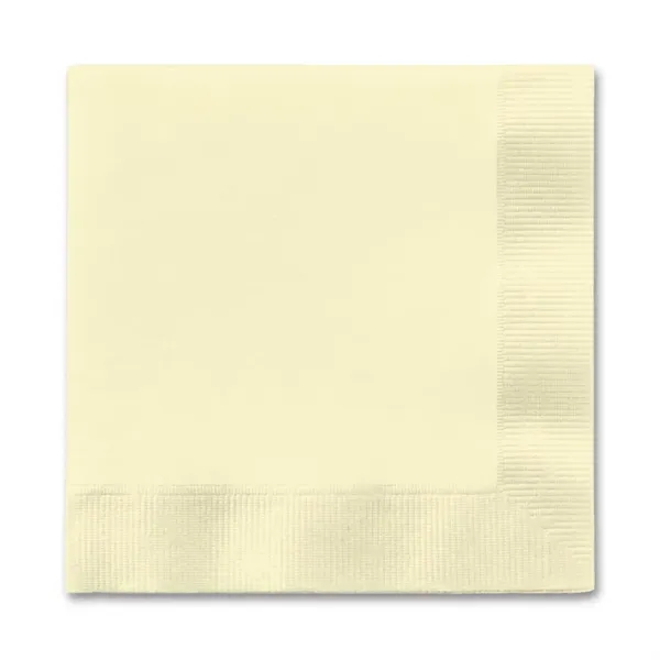 Ivory White color option for Foil Stamped Colored Dinner Napkins, 1/4 Fold