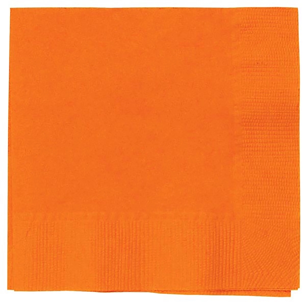 Orange color option for Foil Stamped Colored Dinner Napkins, 1/4 Fold